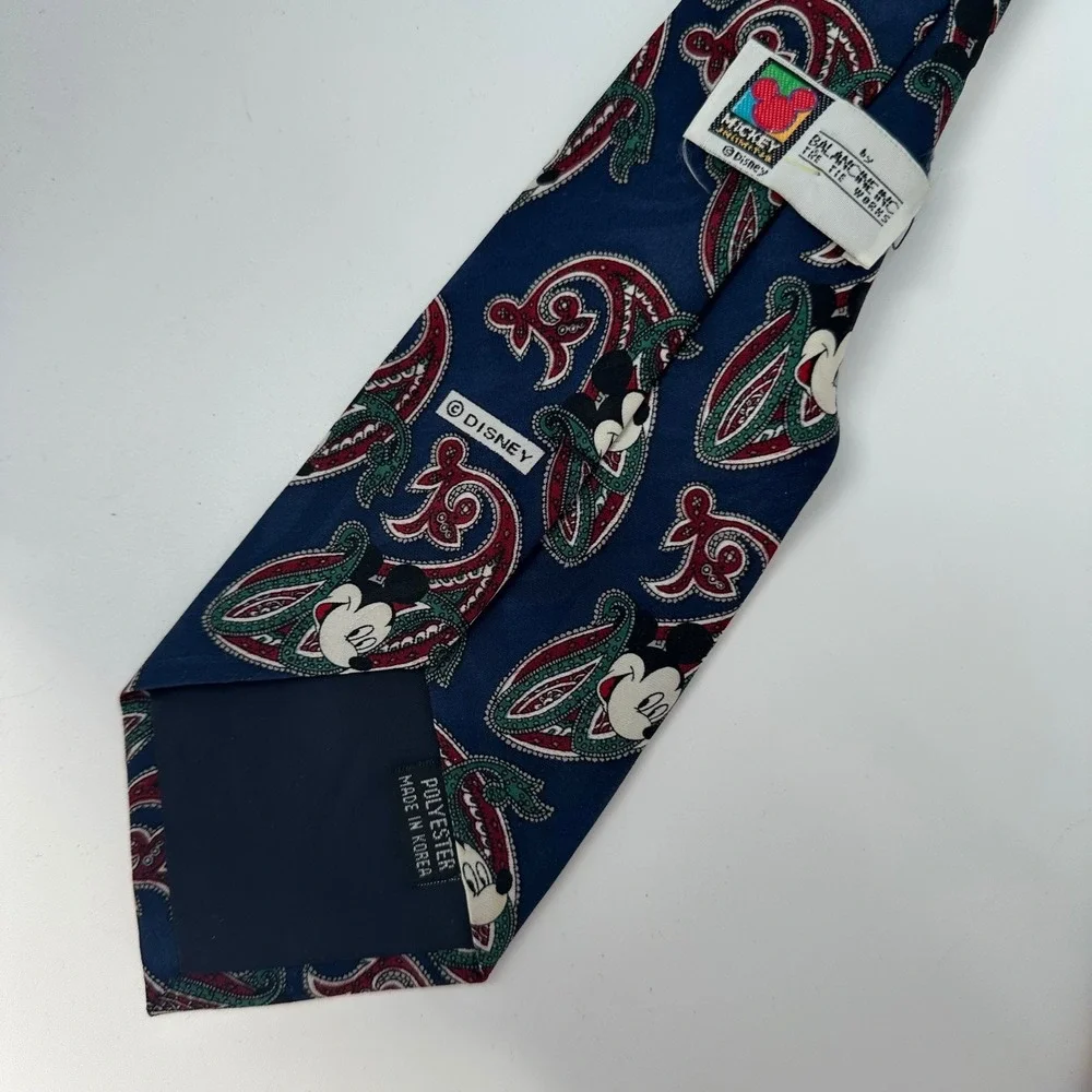Vintage Disney Mickey Mouse Winnie Pooh Ties Lot 5 Christmas Paisley Silk Poly